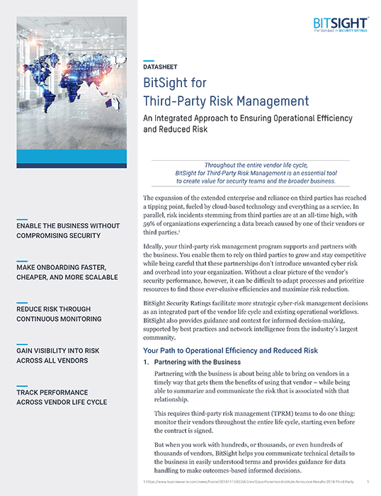 BitSight For Third-Party Risk Management Datasheet-Cover