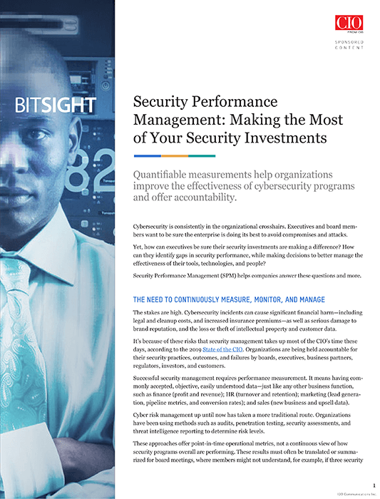 Security Performance Management White Paper IDG BitSight