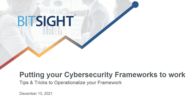 Putting your Cybersecurity Framework to Work