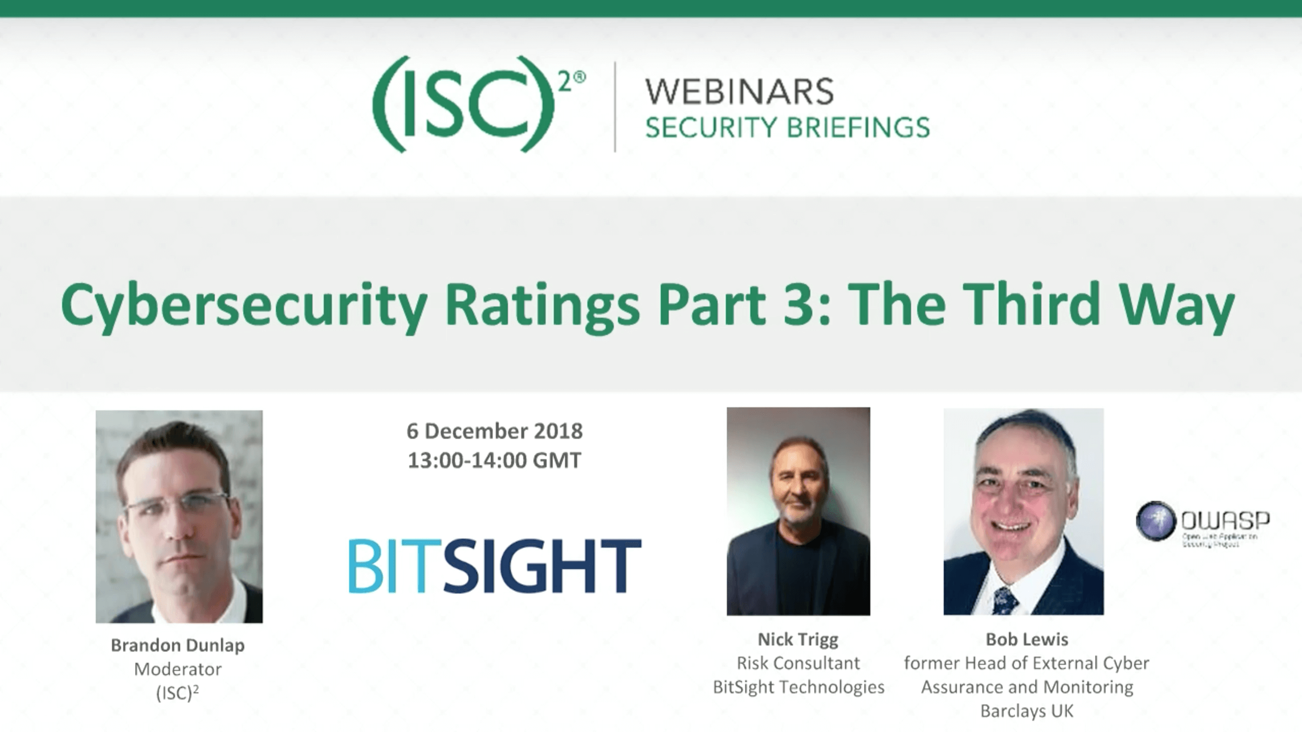 On-Demand: Cybersecurity Ratings Part 3: The Third Way
