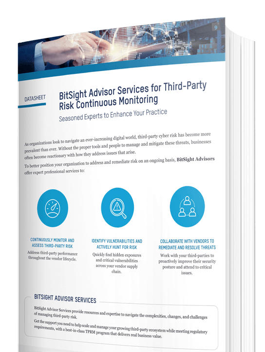 TPRM BitSight Advisor Services for Continuous Monitoring data sheet