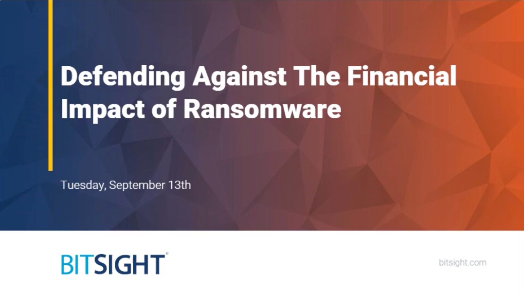 Defending Against The Financial Impact of Ransomware Webinar Intro slide