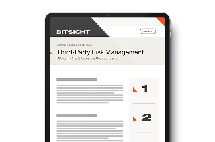 BitSight For Third-Party Risk Management Datasheet Cover