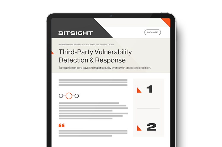 Third Party Vulnerability Detection Data Sheet Cover