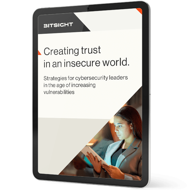 Creating trust in an insecure world BitSight Report cover