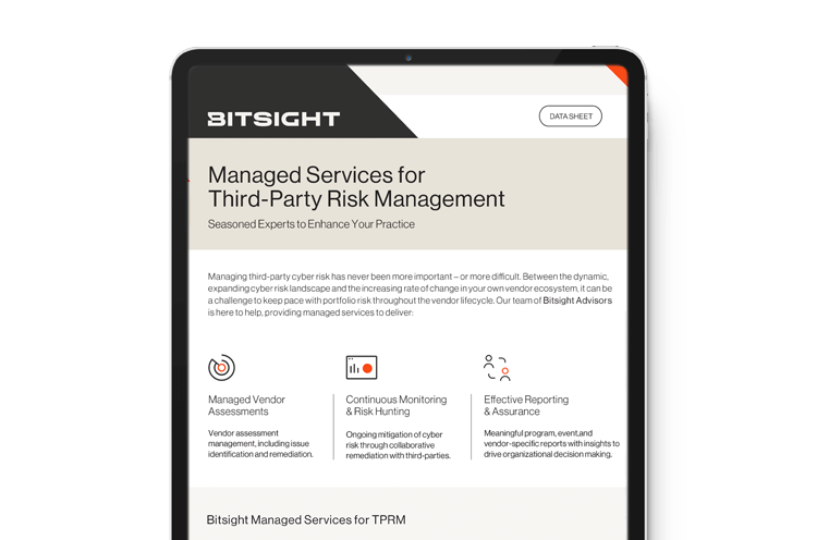 Bitsight Advisor Services for Third-Party Risk Management