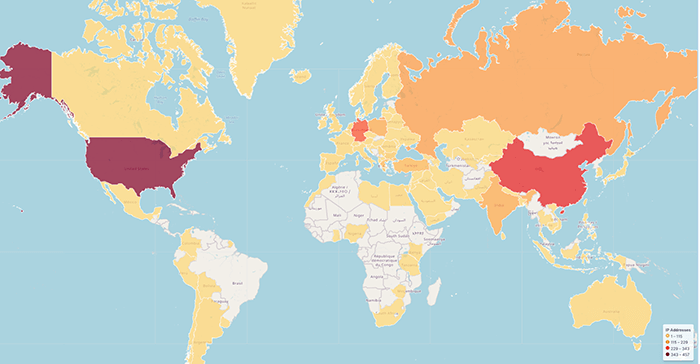 Geographic distribution of victims