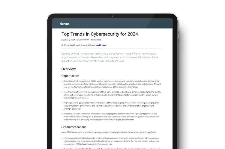 Gartner Top Trends in Cybersecurity for 2024