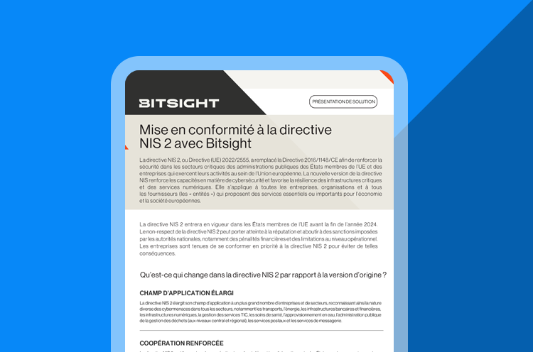 Mise en conformité à la directive NIS 2 avec Bitsight cover