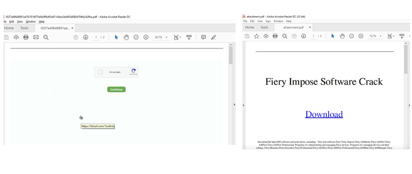 Figure 10 - Example of notification scam PDFs