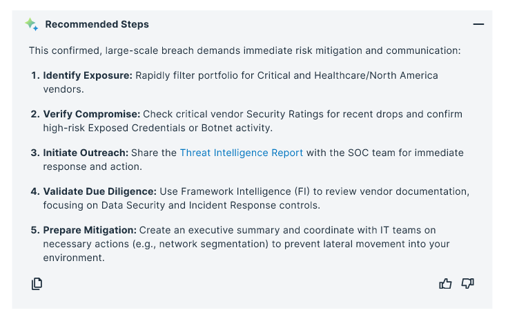 Fig3 AI-powered remediation steps are provided to drive actions
