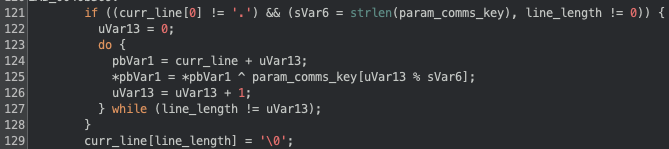 Figure 12 Message decryption using XOR
