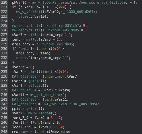 Figure 5 OOM-Killer score adjustment and seeding of values for xorshift128