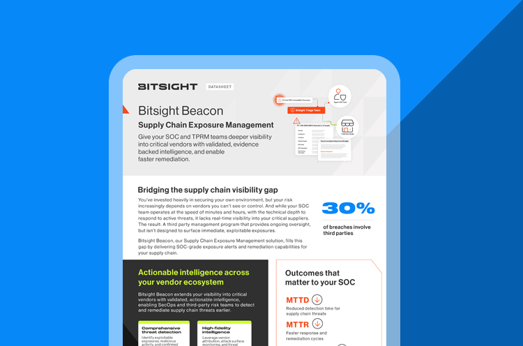 Supply Chain Exposure Management Data Sheet cover