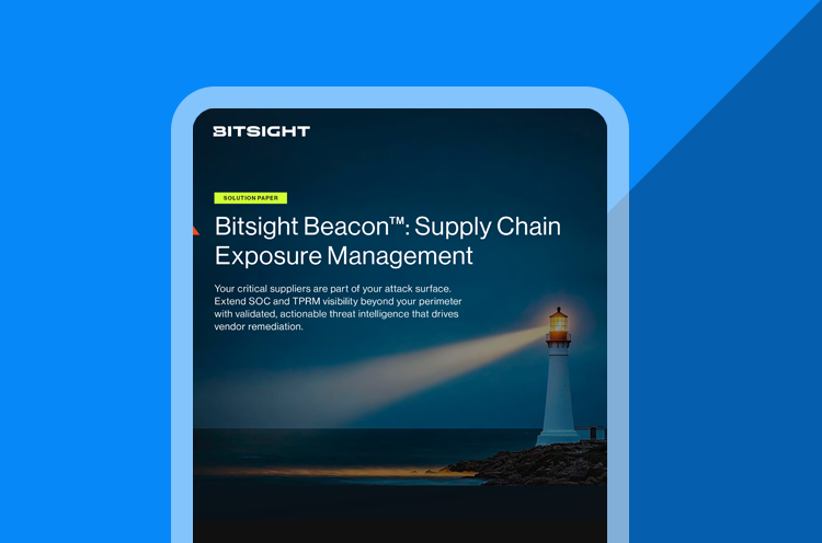 Bitsight beacon supply chain exposure management cover