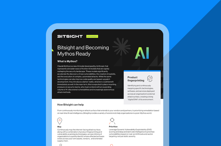 Bitsight mythos datasheet cover