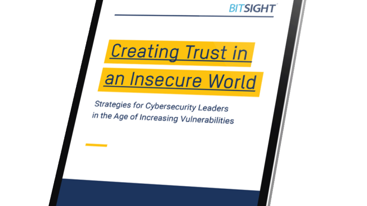 Creating trust in an insecure world BitSight Report cover