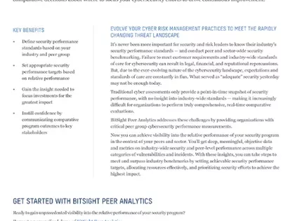 BitSight Peer Analytics Data Sheet