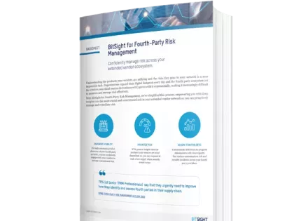 BitSight for Fourth Party Risk Management Data Sheet Cover