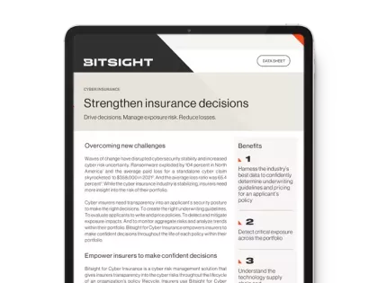BitSight for cyber insurance datasheet