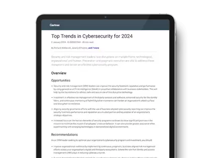 Gartner Top Trends in Cybersecurity for 2024