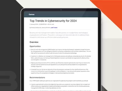Gartner 2024 Cybersecurity Trends