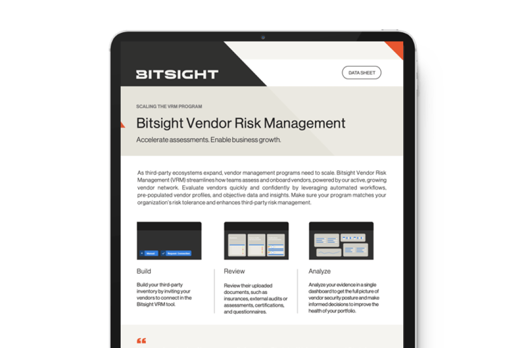 Bitsight for Digital Supply Chain Management Bitsight