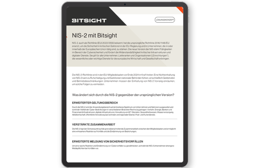 NIS-2 mit Bitsight guide cover