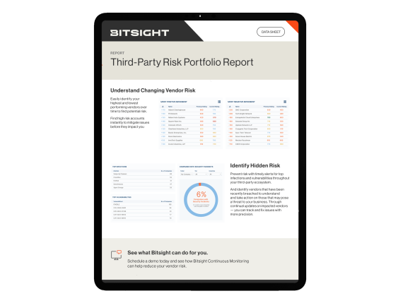 Third Party Risk Portfolio Report