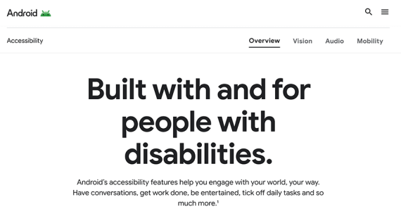 android accessibility screen
