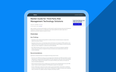 Market Guide for Third-Party Risk Management Technology Solutions