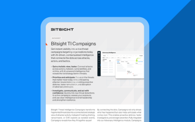 Bitsight Threat Intelligence Campaigns cover