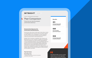 peer comparison datasheet cover