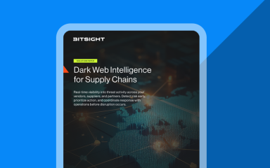 Bitsight Dark web intelligence for supply chains solution paper cover